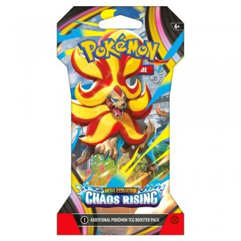 Pokemon Mega Evolution: Chaos Rising Sleeved Booster kortų papildymo pakuotė 1 vnt.